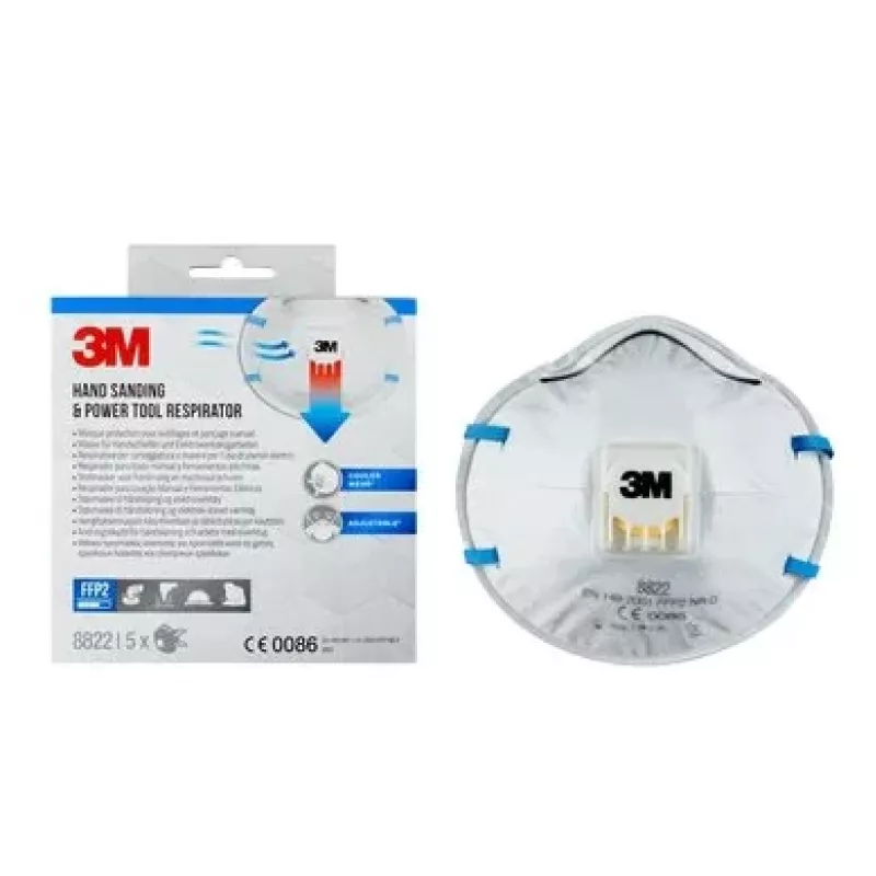 3M 8822PRO5 korduvkasutatav respiraator FFP2 Poolmask respiraator Õhku puhastav respiraator