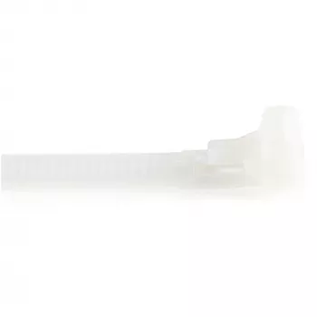 StarTech.com 10-tollised (25 cm) korduvkasutatavad kaablisidemed – 1/4 tolli (7 mm) laiad, 2-1/2 tolli (65 mm) kimbu läbimõõt, 50 naela (22 kg) tõmbetugevus, vabastatavad nailonsidemed, sise-/välistingimustesse, 94V-2/UL loetletud, 100 tk pakend – valge