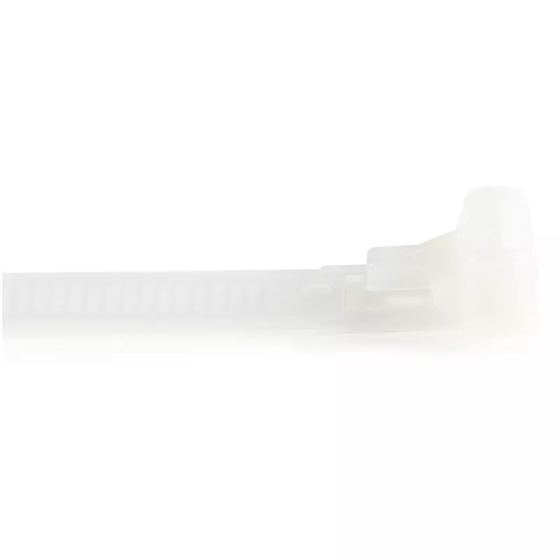 StarTech.com 10-tollised (25 cm) korduvkasutatavad kaablisidemed – 1/4 tolli (7 mm) laiad, 2-1/2 tolli (65 mm) kimbu läbimõõt, 50 naela (22 kg) tõmbetugevus, vabastatavad nailonsidemed, sise-/välistingimustesse, 94V-2/UL loetletud, 100 tk pakend – valge