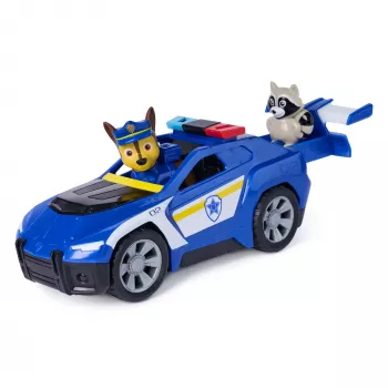 PAW Patrol : Search & Rescue, Chase Rescue Cruiser sõiduk 2 figuuriga, politseiauto mänguasi tagasitõmbeaktsiooniga, laste mänguasjad poistele ja tüdrukutele alates 3. eluaastast