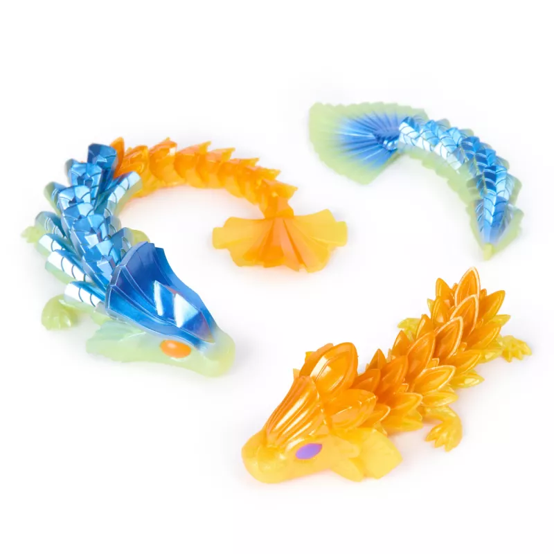 CrystaLynx Dragons, 9-tolline kogutav liigendatud draakonist mängukuju lastele ja täiskasvanutele, pimekast, fidget-mänguasjad kodukontorisse ja lauakaunistuseks (stiilid võivad erineda)