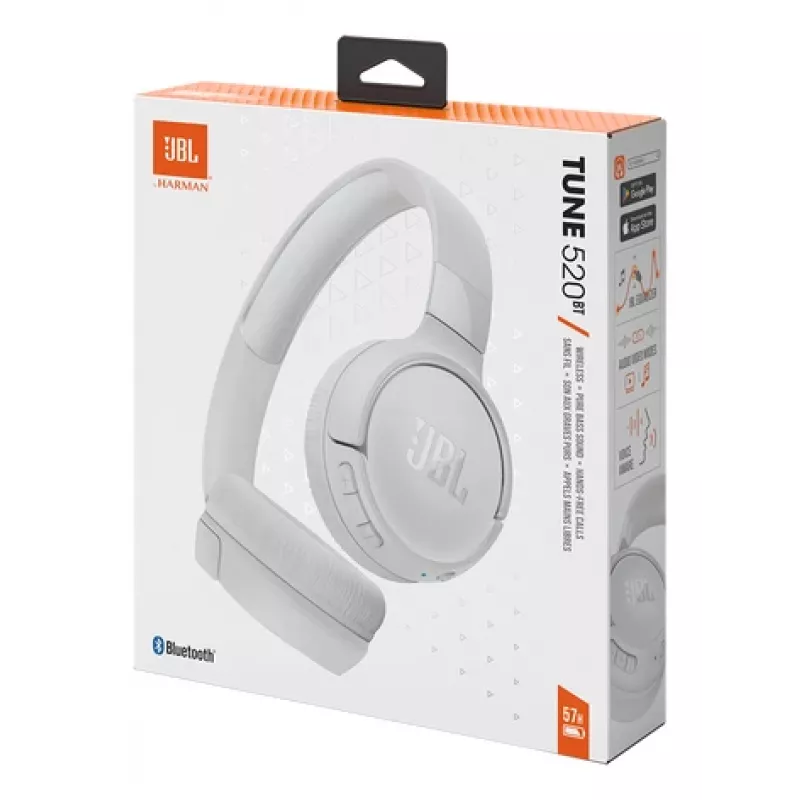 JBL Tune 520BT peakomplekt Juhtmevaba Peavõru Kõned/muusika USB USB-C Bluetooth Valge