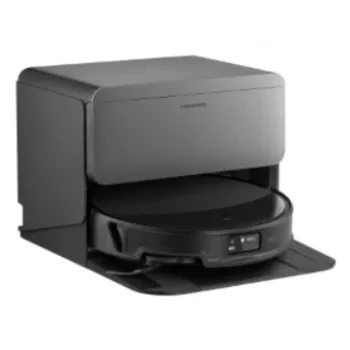 Robot vacuum cleaner Roborock Saros 20 koos Refill and Drainage System, 6400 mAh, 200 min runtime, 2.5 L dust bin, Must