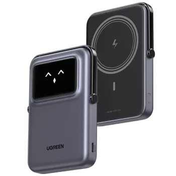 Akupank UGREEN UNO 10000 mAh, juhtmevaba laadimine, must