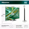Hisense 85E8S 85-tolline ULED 4K Mini LED nutiteler, 3840×2160, 400 cd/m², Wi‑Fi, HomeOS (hall)