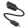 Ugreen 20134 HDMI-kaabel 0,2 m HDMI tüüp D (Micro) HDMI tüüp A (Standard) Must