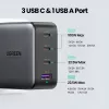Laadija Ugreen Nexode 100W GaN USB-C USB-A kiirlaadimine 3 porti