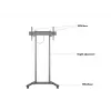 Multibrackets M Motoriseeritud põrandaalus 60 kg Must, maksimaalne kaal 60 kg, minimaalne ekraan 94 cm, maksimaalne ekraan 2,29 m