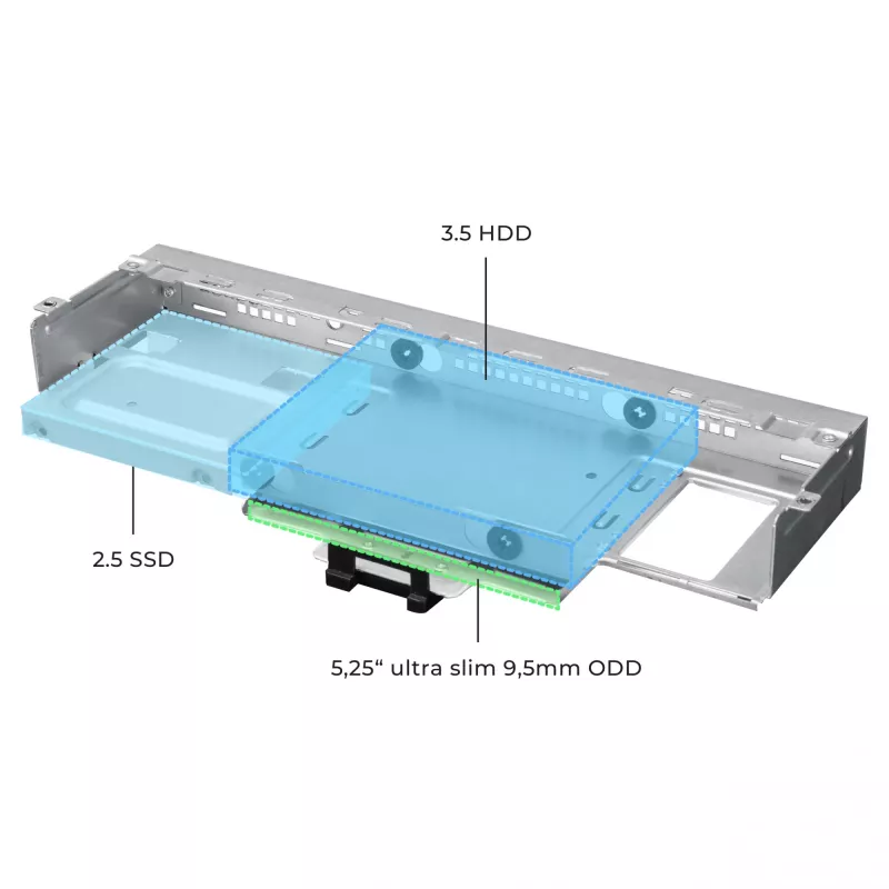Arvutikorpus CHIEFTEC DT-10B-300 Small Form Factor (SFF) must, 300 W TFX toiteplokiga