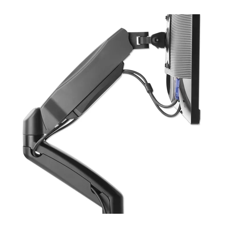 Manhattan Dual Desk Mount for TV & Monitors (Full Motion Spring), For screens 10 inch to 27 inch, C-Clamp or Grommet Assembly,VESA compatibility: 75x75 and 100x100mm -check the dimensions of the four mounting holes on back of screen to ensure it fits,Max 9kg (each),Bracket