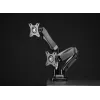 Manhattan Dual Desk Mount for TV & Monitors (Full Motion Spring), For screens 10 inch to 27 inch, C-Clamp or Grommet Assembly,VESA compatibility: 75x75 and 100x100mm -check the dimensions of the four mounting holes on back of screen to ensure it fits,Max 9kg (each),Bracket