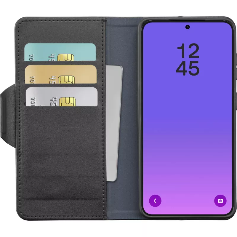 Cellularline Book Agenda 2 - Galaxy A57 raamatustiilis kunstnahast ümbris magnetkinnitusega, alusfunktsiooniga ja RFID/NFC kaitsega kontaktivabadele kaartidele.