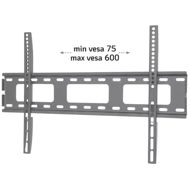Techly seinakinnitus üliõhukesele LED LCD telerile 40-65 inch, 101,6 cm (40 tolli), 165,1 cm (65 tolli), 100 x 100 mm, 600 x 400 mm, metallist, must