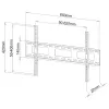 Techly seinakinnitus üliõhukesele LED LCD telerile 40-65 inch, 101,6 cm (40 tolli), 165,1 cm (65 tolli), 100 x 100 mm, 600 x 400 mm, metallist, must