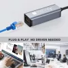 Techly IDATA USB-ETGIGA-AA sülearvuti dokk/pordireplikaator Juhtmega USB 3.2 Gen 1 (3.1 Gen 1) Type-A Must, Hõbedane