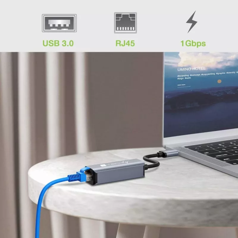 Techly IDATA USB-ETGIGA-AA sülearvuti dokk/pordireplikaator Juhtmega USB 3.2 Gen 1 (3.1 Gen 1) Type-A Must, Hõbedane