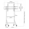 Techly ICA-TR7412 TV kinnitus/alus 2.54 m (100 tolli) Must