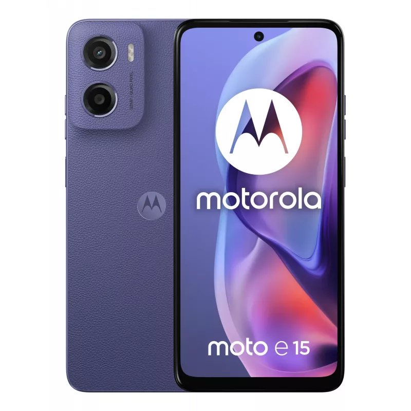 Motorola moto e15 16,9 cm (6,67 tolli) Dual SIM Android 14 Go edition 4G USB USB-C 2 GB 64 GB 5200 mAh Lavendel