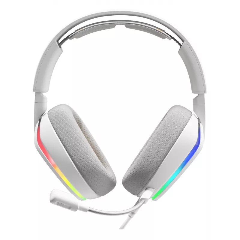Glorious Gaming Glorious GHS Eternal RGB – Stereo-RGB-mängukõrvaklapid arvutile, PS5-le, PS4-le, Switchile – kohandatud häälestusega nurga all draiverid, reguleeritav kristallselge eemaldatav mikrofon, USB-C – vastupidav, kogu päeva/öö mugavus – valge