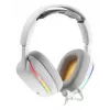 Glorious Gaming Glorious GHS Eternal RGB – Stereo-RGB-mängukõrvaklapid arvutile, PS5-le, PS4-le, Switchile – kohandatud häälestusega nurga all draiverid, reguleeritav kristallselge eemaldatav mikrofon, USB-C – vastupidav, kogu päeva/öö mugavus – valge