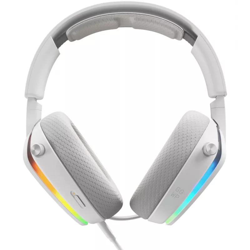 Glorious Gaming Glorious GHS Eternal RGB – Stereo-RGB-mängukõrvaklapid arvutile, PS5-le, PS4-le, Switchile – kohandatud häälestusega nurga all draiverid, reguleeritav kristallselge eemaldatav mikrofon, USB-C – vastupidav, kogu päeva/öö mugavus – valge