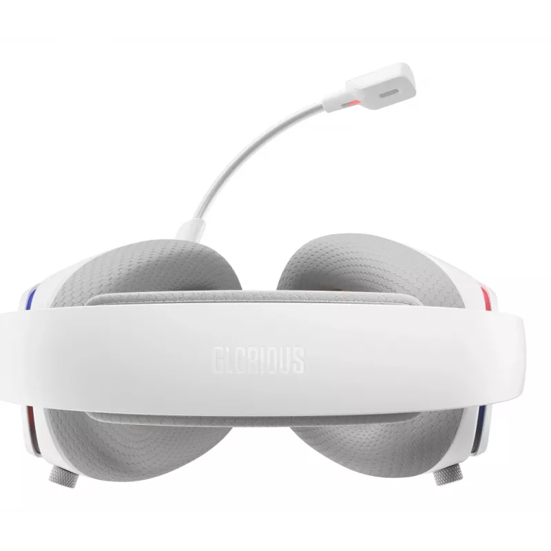 Glorious Gaming Glorious GHS Eternal RGB – Stereo-RGB-mängukõrvaklapid arvutile, PS5-le, PS4-le, Switchile – kohandatud häälestusega nurga all draiverid, reguleeritav kristallselge eemaldatav mikrofon, USB-C – vastupidav, kogu päeva/öö mugavus – valge