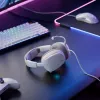 Glorious Gaming Glorious GHS Eternal RGB – Stereo-RGB-mängukõrvaklapid arvutile, PS5-le, PS4-le, Switchile – kohandatud häälestusega nurga all draiverid, reguleeritav kristallselge eemaldatav mikrofon, USB-C – vastupidav, kogu päeva/öö mugavus – valge