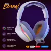 Glorious Gaming Glorious GHS Eternal RGB – Stereo-RGB-mängukõrvaklapid arvutile, PS5-le, PS4-le, Switchile – kohandatud häälestusega nurga all draiverid, reguleeritav kristallselge eemaldatav mikrofon, USB-C – vastupidav, kogu päeva/öö mugavus – valge