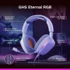 Glorious Gaming Glorious GHS Eternal RGB – Stereo-RGB-mängukõrvaklapid arvutile, PS5-le, PS4-le, Switchile – kohandatud häälestusega nurga all draiverid, reguleeritav kristallselge eemaldatav mikrofon, USB-C – vastupidav, kogu päeva/öö mugavus – valge