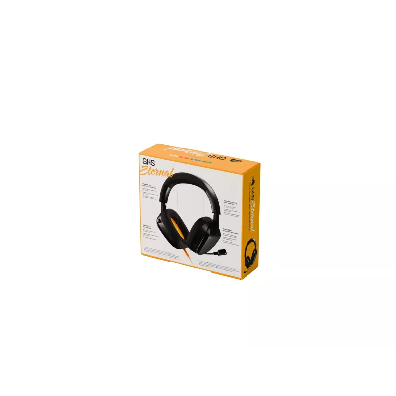Glorious Gaming Glorious GHS Eternal - Stereo mängupeakomplekt arvutile, PS5-le, PS4-le, Xboxile, Switchile - kohandatud häälesuunaga nurga all olevad draiverid, reguleeritav kristallselge eemaldatav mikrofon, 3,5 mm - vastupidav, kogu päeva/öö mugavus - must