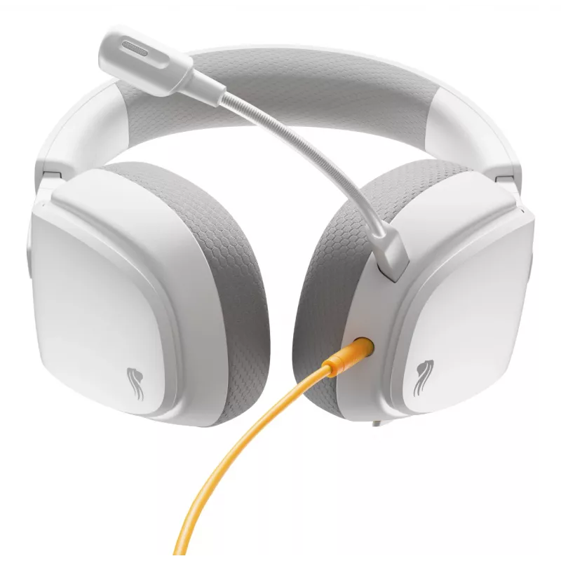 Glorious Gaming Glorious GHS Eternal – stereomängupeakomplekt arvutile, PS5-le, PS4-le, Xboxile, Switchile – kohandatud häälestusega nurga all draiverid, reguleeritav kristallselge eemaldatav mikrofon, 3,5 mm – vastupidav, kogu päeva/öö mugavus – valge