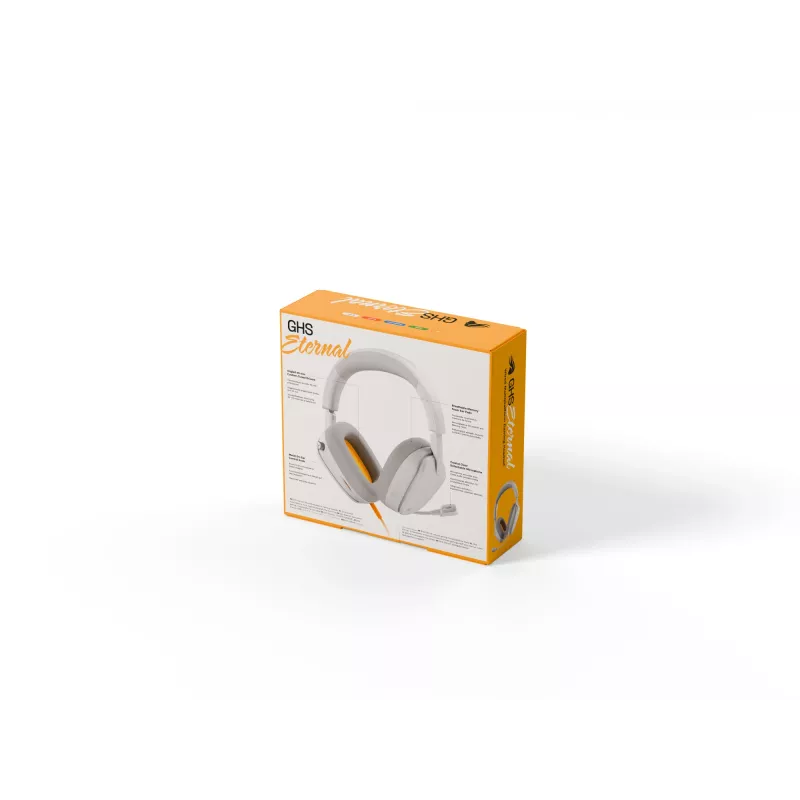 Glorious Gaming Glorious GHS Eternal – stereomängupeakomplekt arvutile, PS5-le, PS4-le, Xboxile, Switchile – kohandatud häälestusega nurga all draiverid, reguleeritav kristallselge eemaldatav mikrofon, 3,5 mm – vastupidav, kogu päeva/öö mugavus – valge