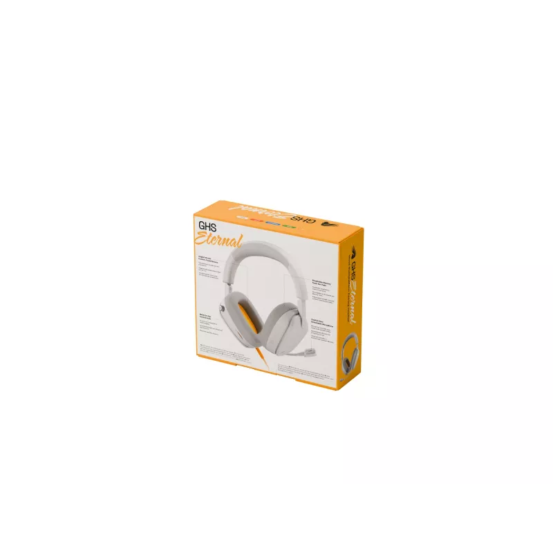 Glorious Gaming Glorious GHS Eternal – stereomängupeakomplekt arvutile, PS5-le, PS4-le, Xboxile, Switchile – kohandatud häälestusega nurga all draiverid, reguleeritav kristallselge eemaldatav mikrofon, 3,5 mm – vastupidav, kogu päeva/öö mugavus – valge