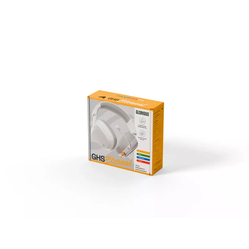 Glorious Gaming Glorious GHS Eternal – stereomängupeakomplekt arvutile, PS5-le, PS4-le, Xboxile, Switchile – kohandatud häälestusega nurga all draiverid, reguleeritav kristallselge eemaldatav mikrofon, 3,5 mm – vastupidav, kogu päeva/öö mugavus – valge
