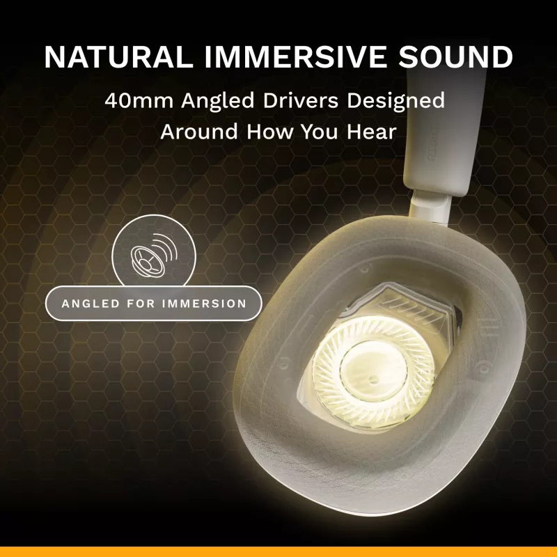 Glorious Gaming Glorious GHS Eternal – stereomängupeakomplekt arvutile, PS5-le, PS4-le, Xboxile, Switchile – kohandatud häälestusega nurga all draiverid, reguleeritav kristallselge eemaldatav mikrofon, 3,5 mm – vastupidav, kogu päeva/öö mugavus – valge