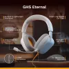 Glorious Gaming Glorious GHS Eternal – stereomängupeakomplekt arvutile, PS5-le, PS4-le, Xboxile, Switchile – kohandatud häälestusega nurga all draiverid, reguleeritav kristallselge eemaldatav mikrofon, 3,5 mm – vastupidav, kogu päeva/öö mugavus – valge