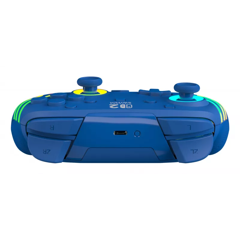 Juhtmega ja juhtmevaba mängupult Turtle Beach Afterglow Wave Blue Nintendo Switch 2 jaoks — Bluetooth/USB-C, RGB, sisseehitatud 20 h aku, 3 m kaabel