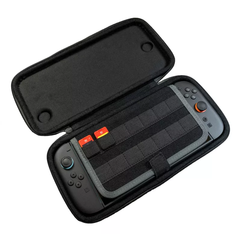 Reisikohver Turtle Beach PlayTrek õhuke Case Nintendo Switch 2-le — Söemust, 290×58×145 mm