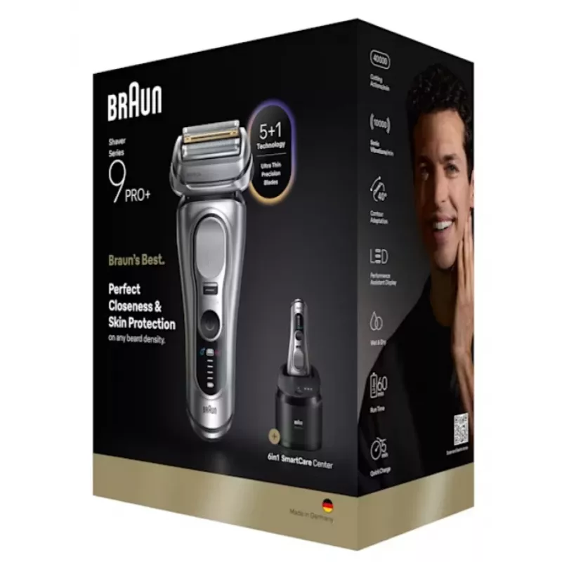 Foil shaver Braun Series 9 Pro+ 9667CC hõbedane roostevaba teras