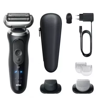 Fooliumhabemeajaja trimmeriga BRAUN Series 7 72-N1620s — 3-terane, Li-Ion aku, 60 min tööaeg, Wet & Dry, Must
