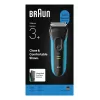 Elektriline pardel BRAUN Series 3 3040 laetav must/sinine, mudel 3040