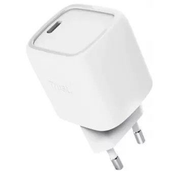 Laadija Trust Maxo 30W USB-C GaN laadija siseruumidesse kiirlaadimine valge