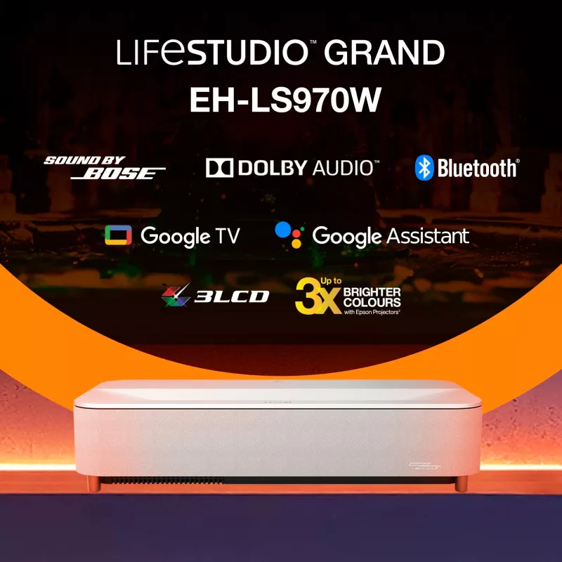 Epson EH-LS970W 4000 ANSI luumenit 3LCD UHD 4K (3840x2160) Valge