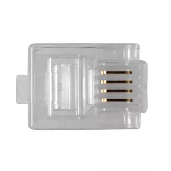 ACT RJ11 (6P/4C) modulaarpistik ümarkaablile massiivsete juhtmetega