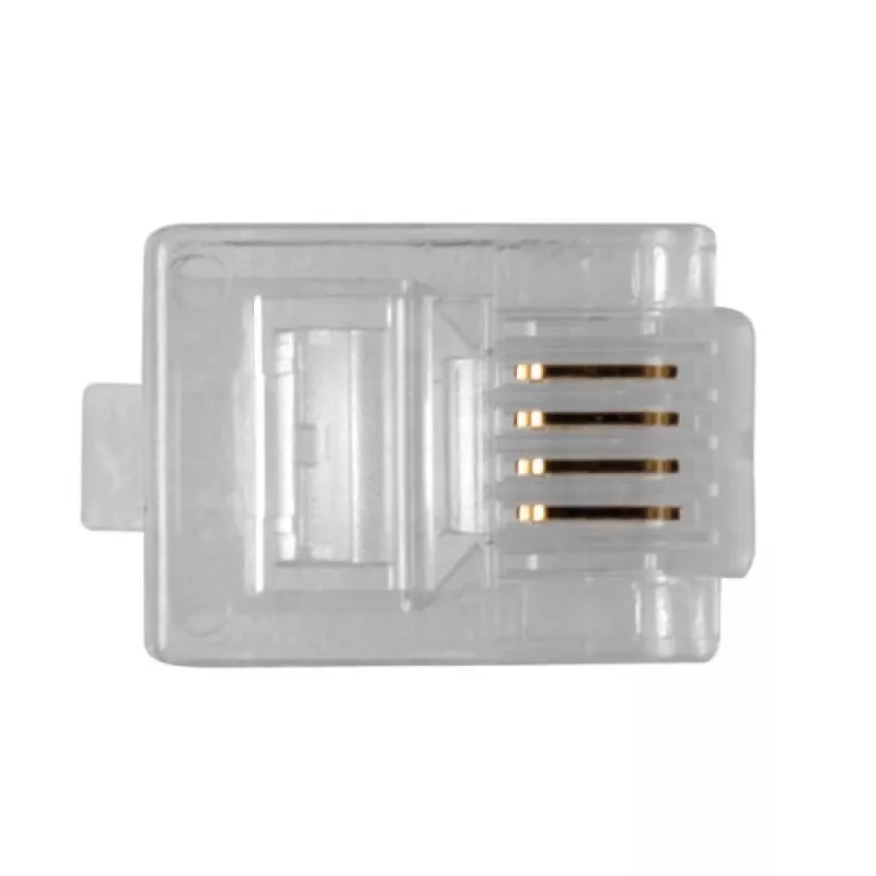 ACT RJ11 (6P/4C) modulaarpistik ümarkaablile massiivsete juhtmetega