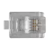 ACT RJ11 (6P/4C) modulaarpistik ümarkaablile massiivsete juhtmetega