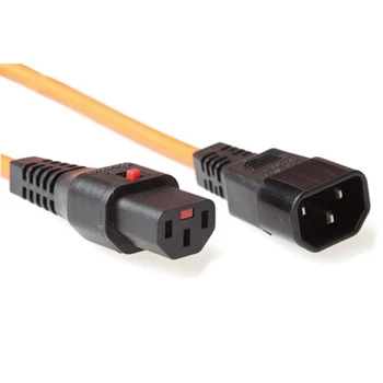 ACT toitejuhe C13 IEC Lock C14 oranž 3 m PC942 230V 10A