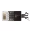 ACT RJ45 (8P/8C) CAT6A varjestatud modulaarpistik ümarkaablile täis- või keerutatud soontega