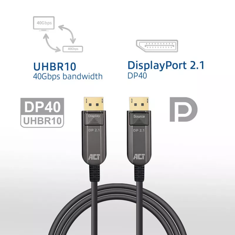 ACT AK4172 DisplayPort-kaabel 20 m Must