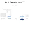 Audio otsepikenduskomplekt ACT AC7710 — digitaalne/analoog üle Cat5e/Cat6 koos DAC-iga, TOSLINK I/O, kuni 300 m, 5 V USB-toide